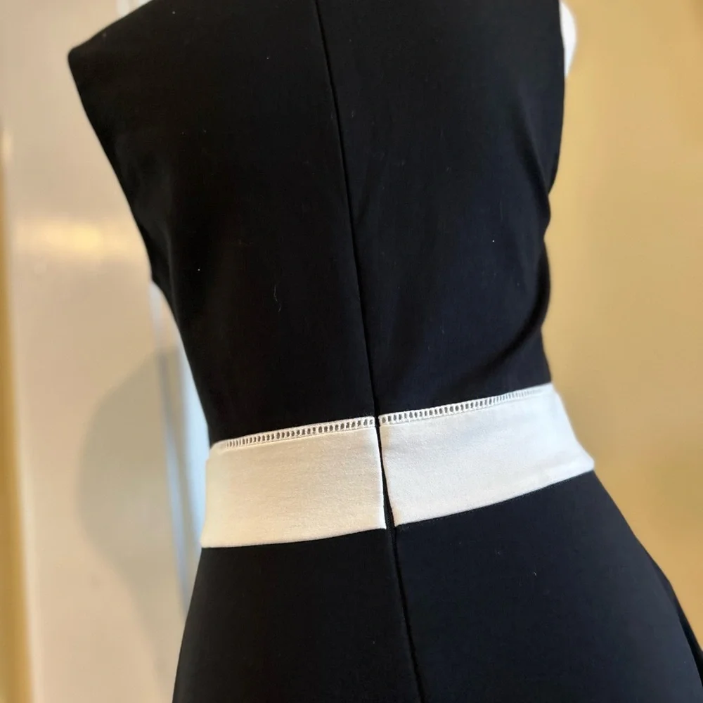 Kate Spade Black and White Colorblock Ponte Women’s Knit Dress
